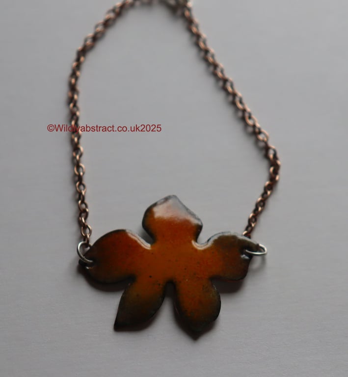 Enamel flower motif bracelet