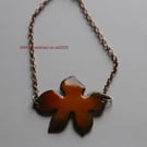 Enamel flower motif bracelet