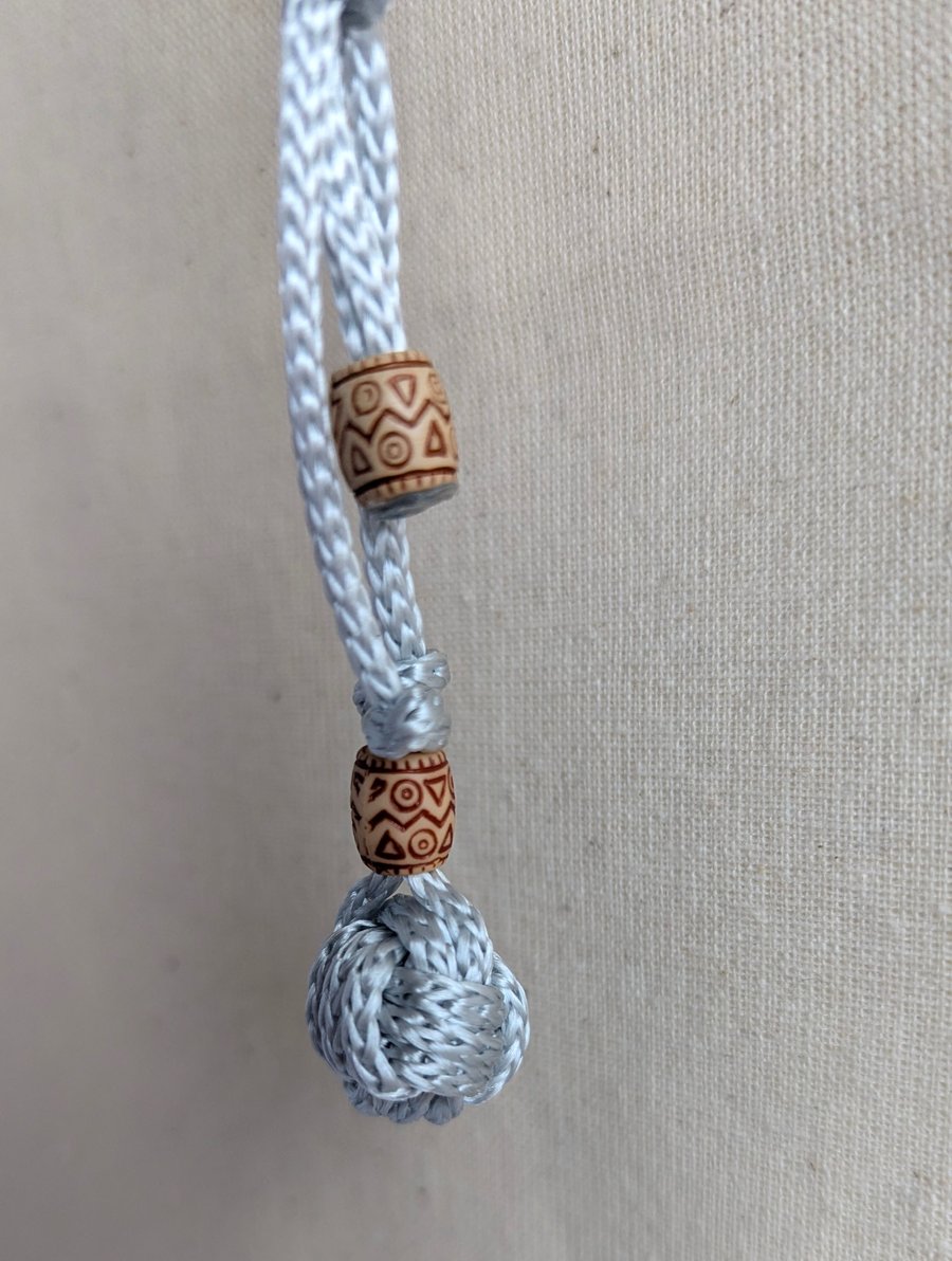 Keychain Macrame Style Monkey's Fist Knot