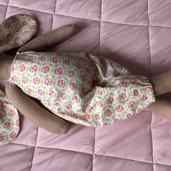 Handmade tilda style fabric bunny