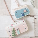 Set of 2 Wooden Floral House Hanging Decorations