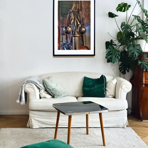 Steam engine governor, Victorian industrial wall art