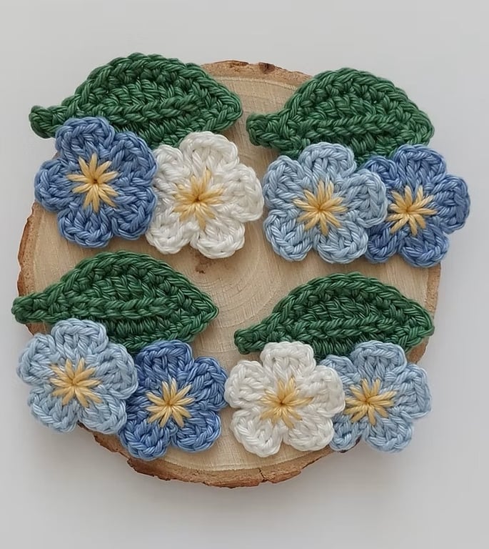 Handmade Forget-Me-Not Crochet Flowers – Sewing, Crafts & DIY