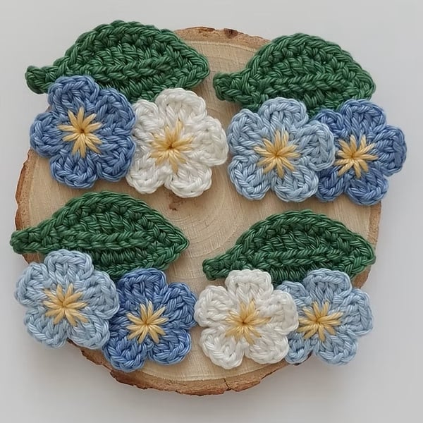 Handmade Forget-Me-Not Crochet Flowers – Sewing, Crafts & DIY