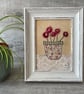 Stitched Flowers in a Pot Framed Textile Art  - Image 5