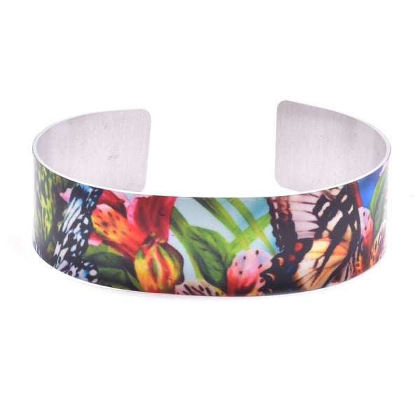 Cuff Bracelet Multicolour Butterfly Garden 
