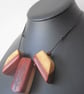 Padouk Wood Chunky Pendant - Image 2