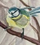 Blue tit bird (original watercolour painting) - Image 1
