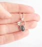 Silver botanical necklace with labradorite, gemstone necklace - Image 2