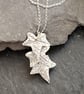 Pendant with 3 leaves in fine silver - Image 4