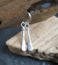 Forged Silver Drop Earrings - Image 7