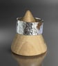 Silver Wide Band Patterned Ring - Image 5