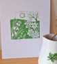 An original handprinted linoprint of a spring scene. 'Spring'. - Image 3