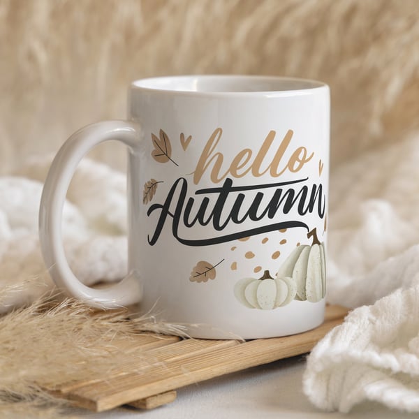 Hello Autumn Mug Fall Mug Mug Gift Autumn Home Decor Autumn Gifts Mug 