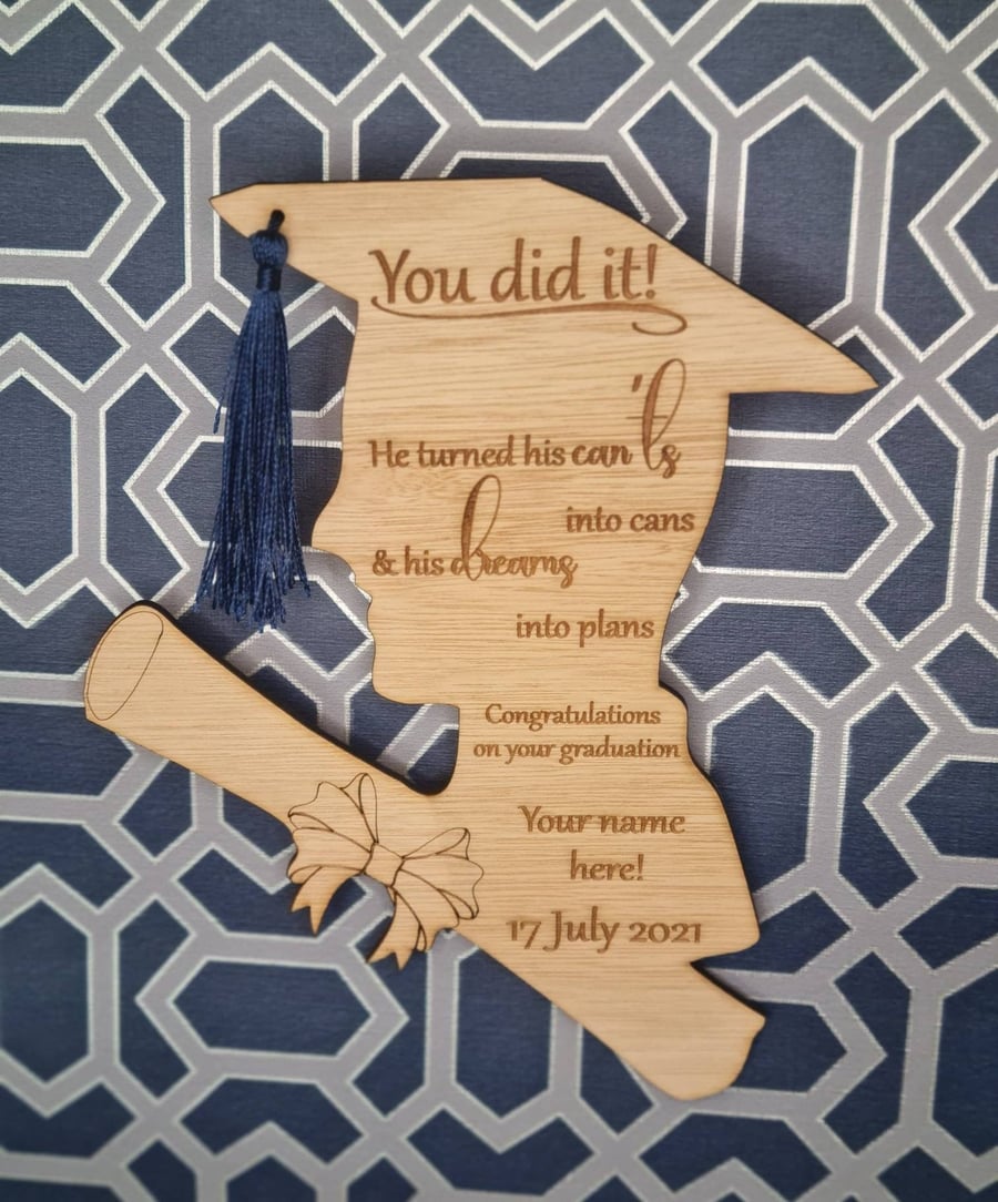 Personalised Graduation Sign For Him - Folksy