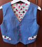 Kids Denim and Foxes in Hats Waistcoat