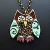 ceramic owl pendant