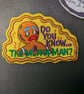 Do You Know The Muffin Man? Gingerbread Man Embroidered Iron-On Patch - 7.5x5cm - Image 1