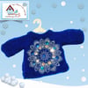 Reserved for Connor - Royal Blue Embroidered and Sequinned Jumper