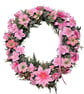 Large Pink Spring Summer Wreath for Front Door - 46cm Floral Door Decor-Handmade