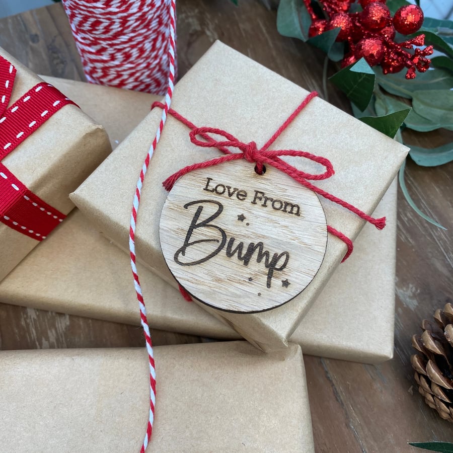 Love From Bump Gift Tag From Bump To Daddy Christmas Gift Tag To Mummy Gift Tag 