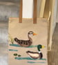 Swimming Mallards Tote Bag