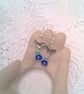Silver Bird and Blue Crystal Earrings, Blue Earrings, Gift for Her, Bird Earring - Image 9
