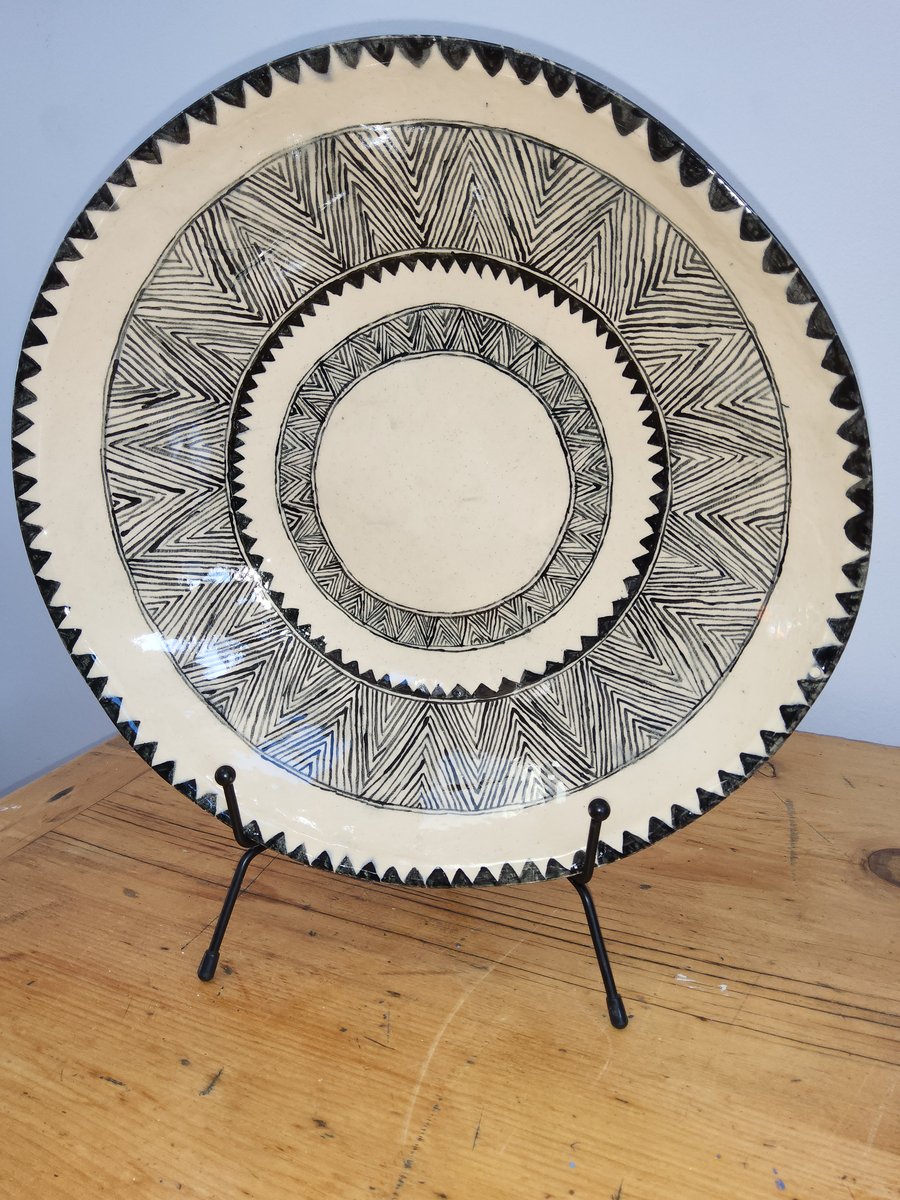 Fruit or salad bowl. - handmade and handpainted 