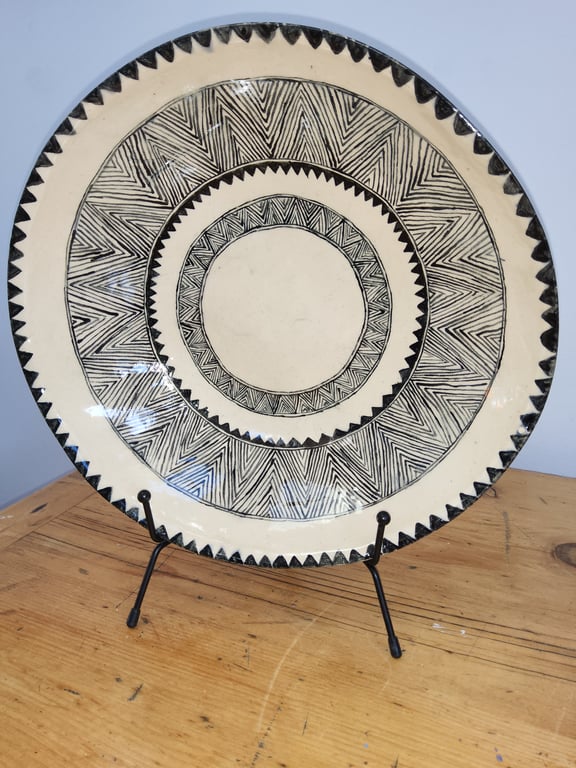 Fruit or salad bowl. - handmade and handpainted 