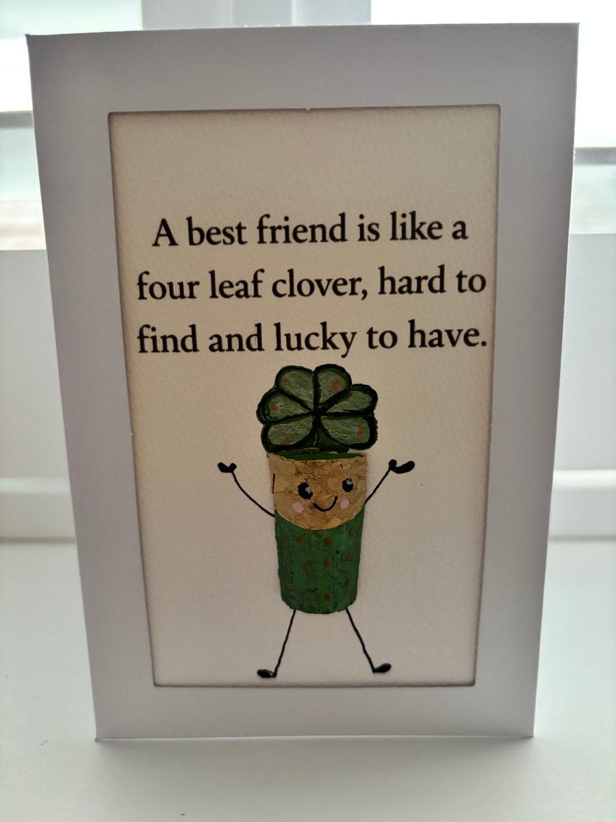 Funny Cork Characters Card – Handmade Blank Greeting Card – Cheeky Gift
