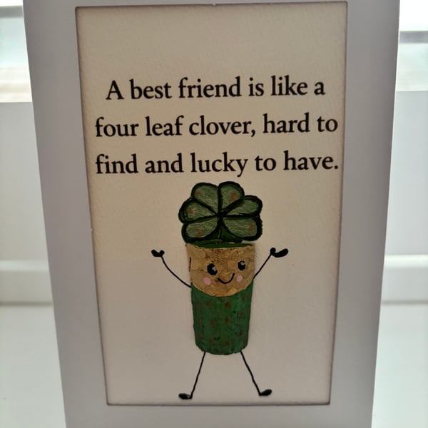 Funny Cork Characters Card – Handmade Blank Greeting Card – Cheeky Gift