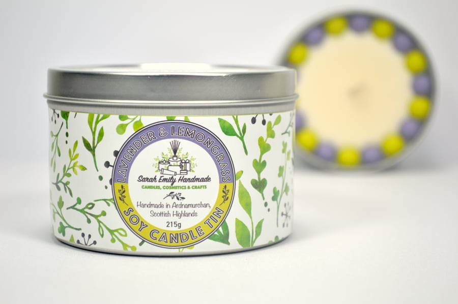 Lavender & Lemongrass Candle Tin