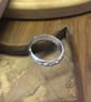 Siver Textured Band Ring - Image 3