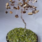 Jasper gemstone tree of life decoration.