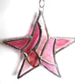 Patchwork Star Suncatcher Stained Glass Pink - Image 6