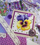 Mini purple and lilac slow stitching or junk journal kit for a beginner - Image 4