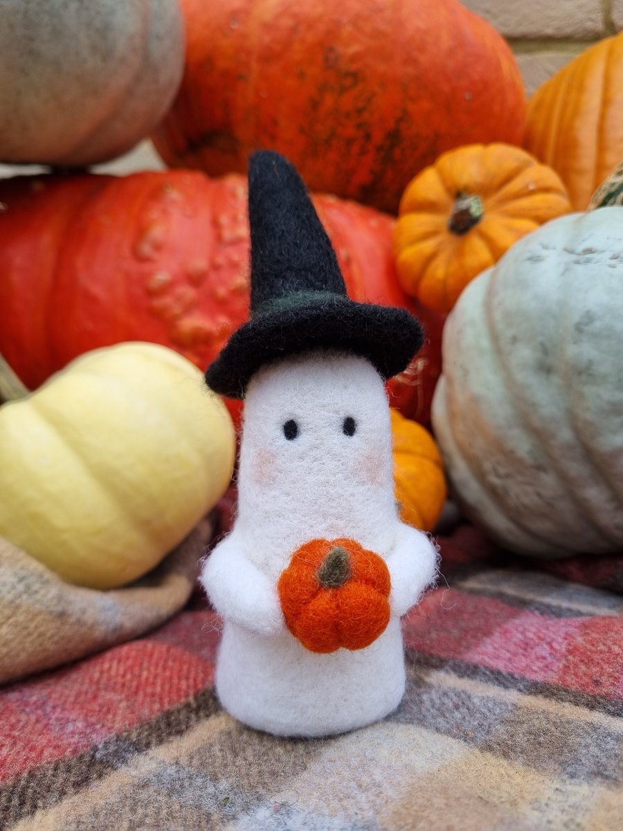 Wooly Needlefelted Witchy Ghost - Ceridwen
