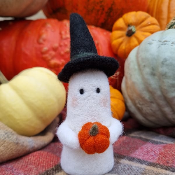 Wooly Needlefelted Witchy Ghost - Ceridwen