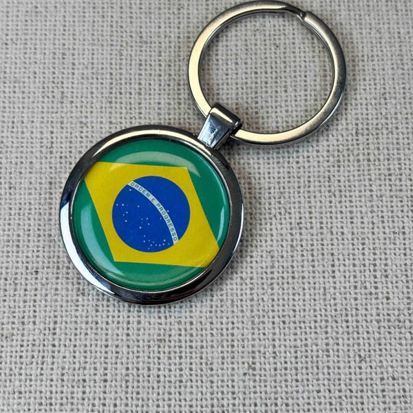 Brazil Flag Keyring