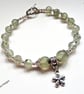 Designer Faceted Mystic Prehnite Gemstone Bracelet  - Image 3