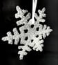 Frosty Fused Medium Glass Snowflake - Image 2