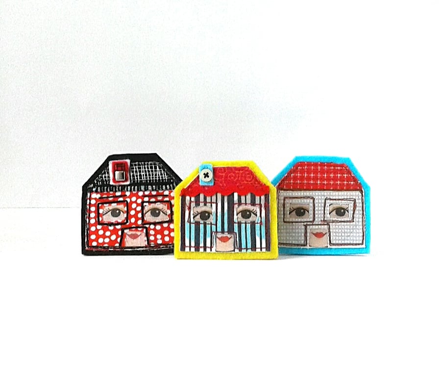 Fabric House Brooch