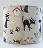 drum round table-lamp ceiling pendant handmade lampshade cats funny humorous fun - Image 4