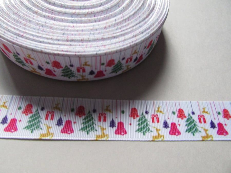 Christmas Grosgrain Ribbon x 1 metre