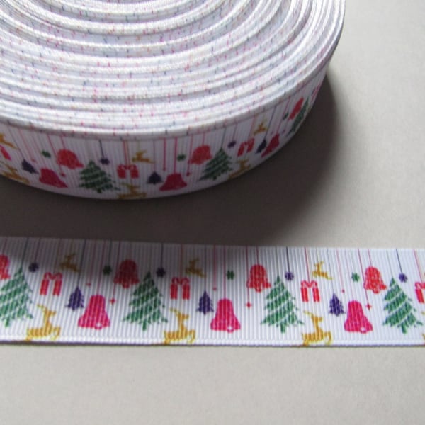 Christmas Grosgrain Ribbon x 1 metre