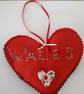Wales red hanging heart - Image 1