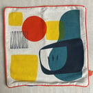 Perfectly Imperfect -COVER ONLY Hand printed Linen cushion Troubadour Design 4