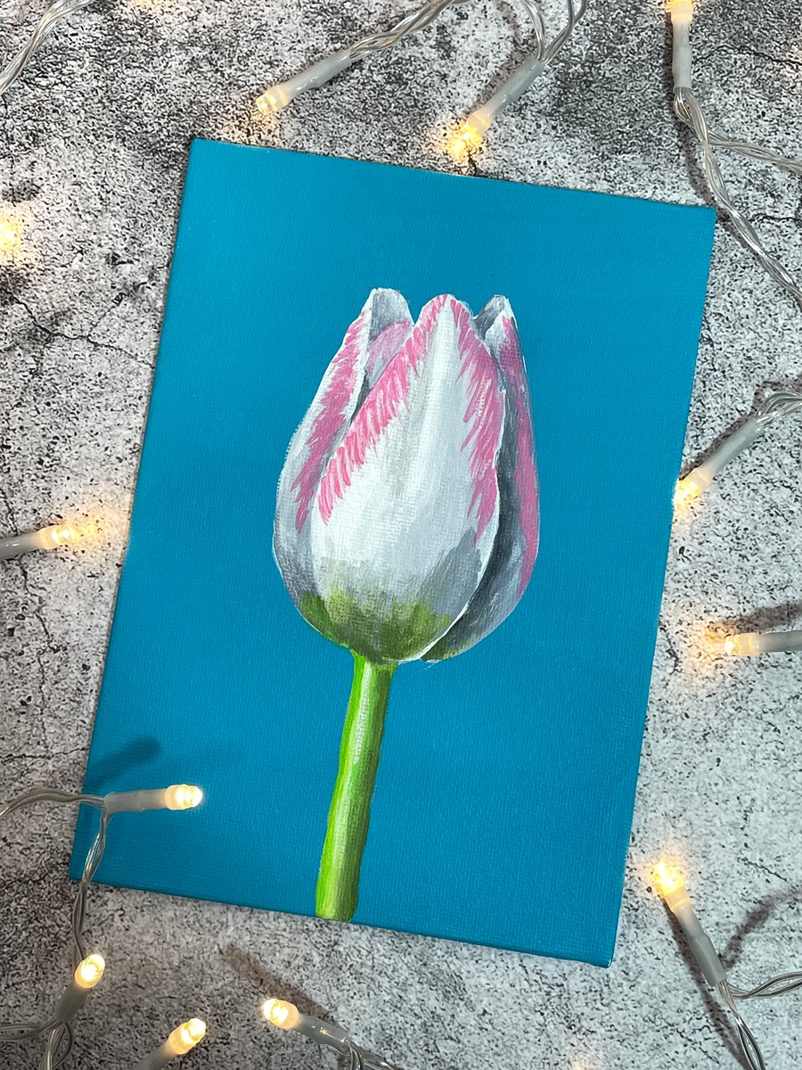 Perfectly Imperfect Tulip Acrylic Study