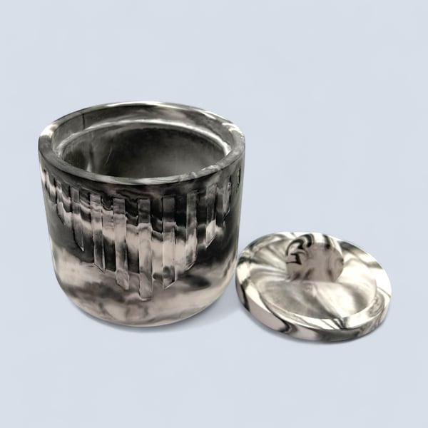 Black and White Lidded Keepsake or Jewellery Box with a Lid ltp13
