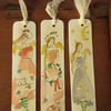 3 Hand drawn Christmas angel book marks